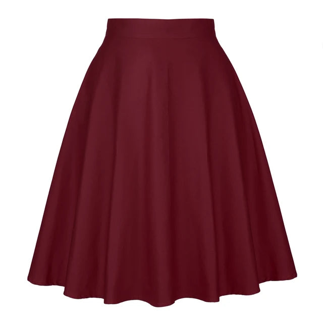 When We Retro Daisy Floral Printed Women Yellow Skirt VD0020 Vintage Casual High Waist A Line jupe femme Flare Summer Skirts