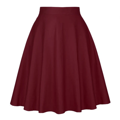 When We Retro Daisy Floral Printed Women Yellow Skirt VD0020 Vintage Casual High Waist A Line jupe femme Flare Summer Skirts