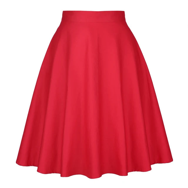 When We Retro Daisy Floral Printed Women Yellow Skirt VD0020 Vintage Casual High Waist A Line jupe femme Flare Summer Skirts